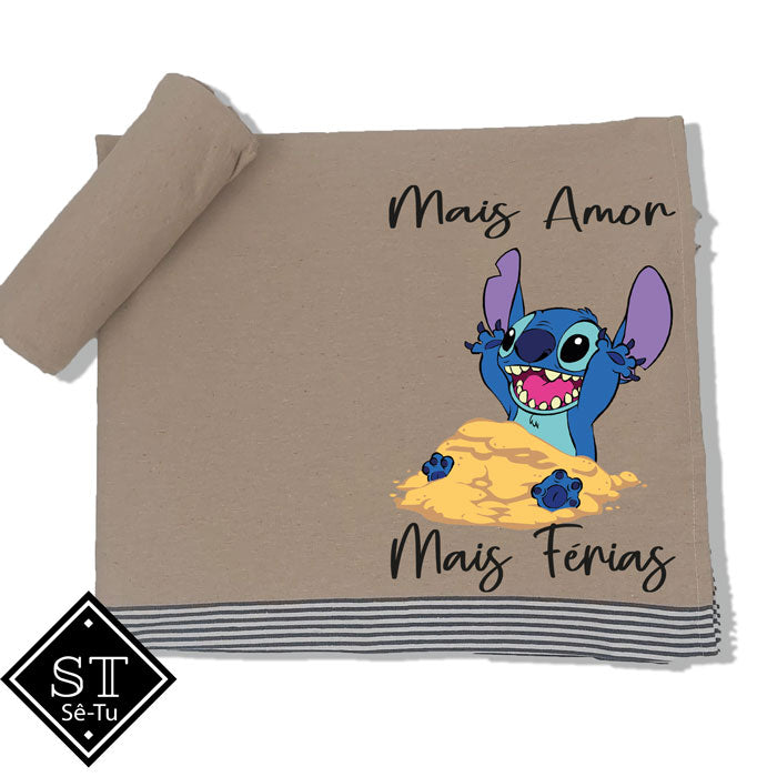 Toalha de Praia Stich Mais Amor